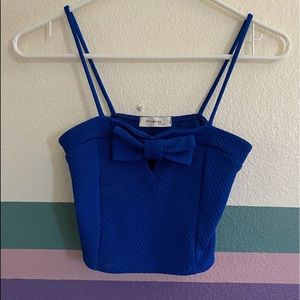 Blue crop top